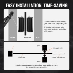 Liukuportin ohjainrullasarja kestävästä teräksestä 60 mm nailonrullat C-muotoinen kiinnike