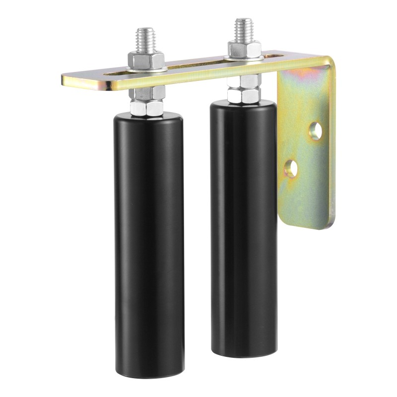 Liukuportin rullasarja kaksinkertaisilla nylonrullilla L-muotoisella teräskannattimella säädettävällä rullavälillä