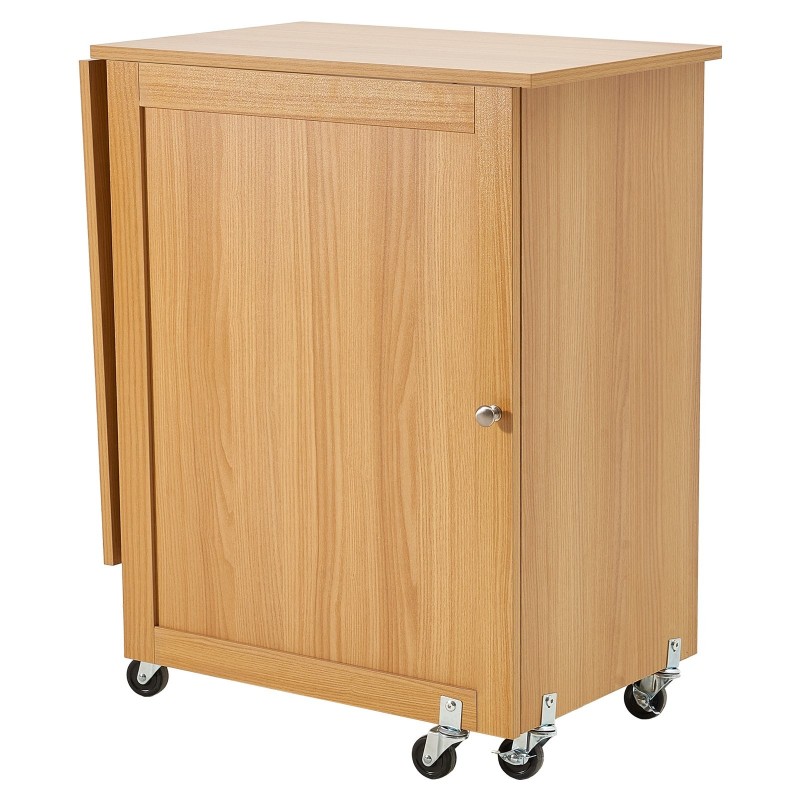 Taitettava ompelupöytä MDF ja PB luonnonpuunsävy säilytystilalla