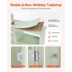 Taitettava ompelupöytä PB-levy vaaleanvihreä 5 pyörää 2 lukittavaa 2 säilytysastiaa 20 puutappia