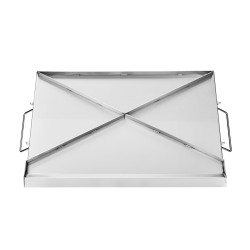 Tasolevy ruostumattomasta teräksestä 585x365 mm kaasugrilliin sivukahvoilla teppanyakille