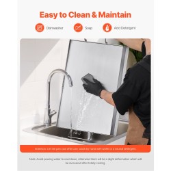 Tasolevy ruostumattomasta teräksestä 585x365 mm kaasugrilliin sivukahvoilla teppanyakille