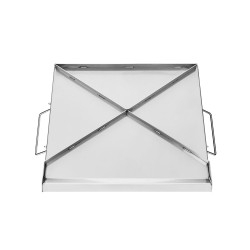 Ruostumaton teräs tasoparila 18x16 tuumaa kaasugrilliin kahvoilla