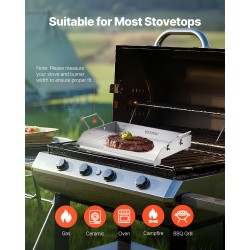 Ruostumaton teräs tasoparila 18x16 tuumaa kaasugrilliin kahvoilla