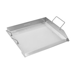 Ruostumaton teräs tasoparila 18x16 tuumaa kaasugrilliin kahvoilla