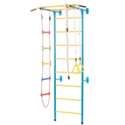 Sisäseinäkiipeilyteline 5-osainen hiiliteräs ruotsalainen tikas leuanvetotanko köysitikkaat voimistelurenkaat 99,8 kg kantavuus