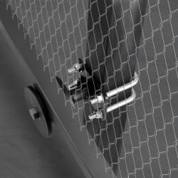 Liukuporttisarja teräskiinnikkeillä Q235B ja 150 mm nailonpyörillä 4 kpl vapaasti kannateltaville porteille