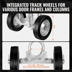 Liukuportin rullasarja teräsrunko kumipyörät 146 mm säädettävä ruosteenkestävä