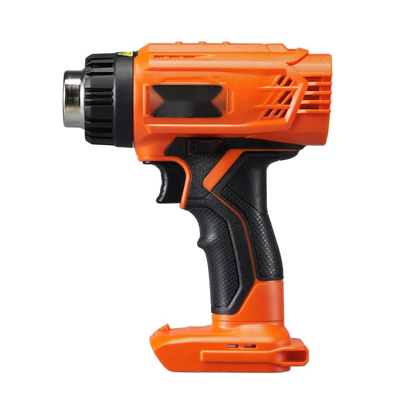 Akkukäyttöinen kuumailmapuhallin 20 V akuille yhteensopiva LED-työvalo 6 lämpötilaa 4 suutinta