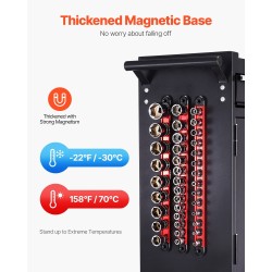 Hylsyjen järjestelykiskosarja 3 kiskoa anodisoitua alumiinia 1/4 3/8 ja 1/2 tuuman