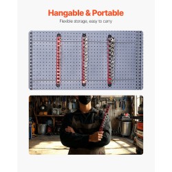 Hylsyjen järjestelykiskosarja 3 kiskoa anodisoitua alumiinia 1/4 3/8 ja 1/2 tuuman