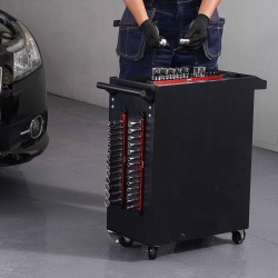 Hylsyjen järjestelykiskosarja 3 kiskoa anodisoitua alumiinia 1/4 3/8 ja 1/2 tuuman