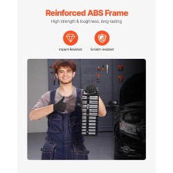 Hylsysäilyteline ABS-muovi 3-osainen 76 paikkaa 1/4 3/8 1/2 magneettipohjalla kahvalla