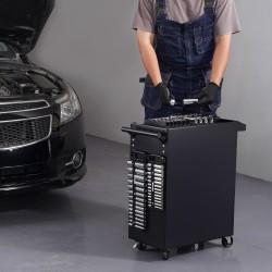 Hylsysäilyteline ABS-muovi 3-osainen 76 paikkaa 1/4 3/8 1/2 magneettipohjalla kahvalla