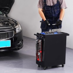 Hylsyjen järjestelyalusta teräs ABS-muovi 2 kpl 160 hylsylle 1/4 3/8 1/2