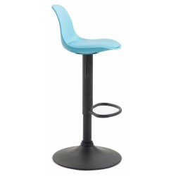 Moderni säädettävä baarijakkara keinonahkaistuimella ja jalkatuella