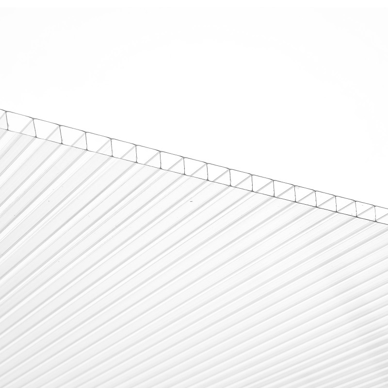 Polykarbonaattilevyt läpinäkyvät UV-suojatut 1210 x 605 x 8 mm 14 kappaletta kasvihuoneisiin