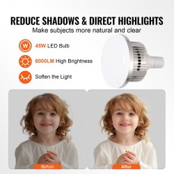 Softbox-valosetti valokuvaukseen 40x40 cm Oxford-kangas 45W LED-lamppu säädettävä 3000–6500K 2 kpl