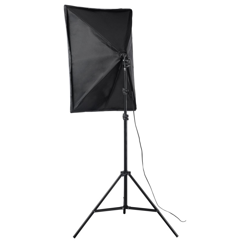 Softbox-valosetti 50 x 70 cm 2 E27-LED-lamppua 45W 3000–6500K valokuvaukseen ja videokuvaukseen