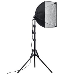 Softbox valosetti 400 x 400 mm 45 wattinen LED lamppu säädettävä 3000 6500K