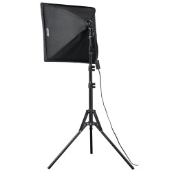 Softbox-valosetti 400 x 400 mm 45-wattinen LED-lamppu säädettävä 3000–6500K