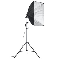 Softbox valaistussetti Oxford kangas 600 600 mm 2 kpl 30W 5500K säädettävä jalusta