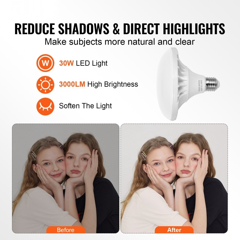 Softbox-valaistussetti Oxford-kangas 600×600 mm 2 kpl 30W 5500K säädettävä jalusta