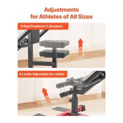 Istuva dip-laite säädettävällä istuimella ja selkänojalla pehmeillä laakereilla