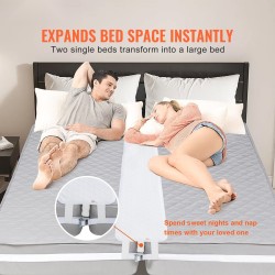 Sängyn yhdistyspala polyesteripuuvillalla ja muistivaahdolla valkoinen kymmenen metrin remmillä