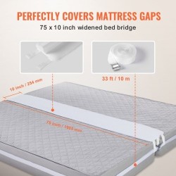 Vuodesilta kaksipatjaa yhdistävä polyesteripuuvillakangas ja tiivis muistivaahto 10 metrin sänkyvyöllä