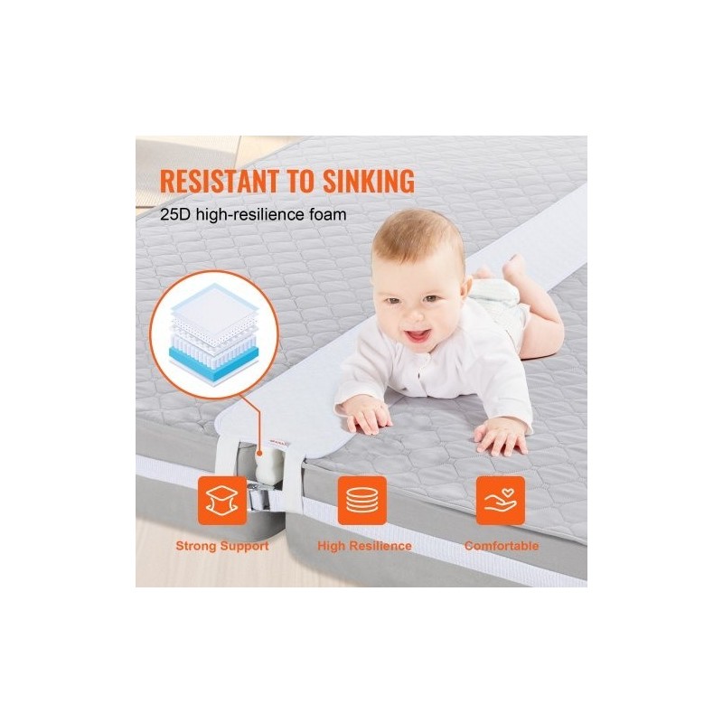 Vuodesilta kaksipatjaa yhdistävä polyesteripuuvillakangas ja tiivis muistivaahto 10 metrin sänkyvyöllä