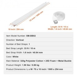 Vuodesilta kaksipatjaa yhdistävä polyesteripuuvillakangas ja tiivis muistivaahto 10 metrin sänkyvyöllä