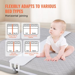 Sängyn välikappale polyesteripuuvilla 25D-muistivaahto kiristettävällä hihnalla valkoinen kahdelle patjalle