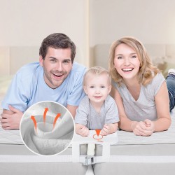 Sängyn välikappale polyesteripuuvilla 25D-muistivaahto kiristettävällä hihnalla valkoinen kahdelle patjalle