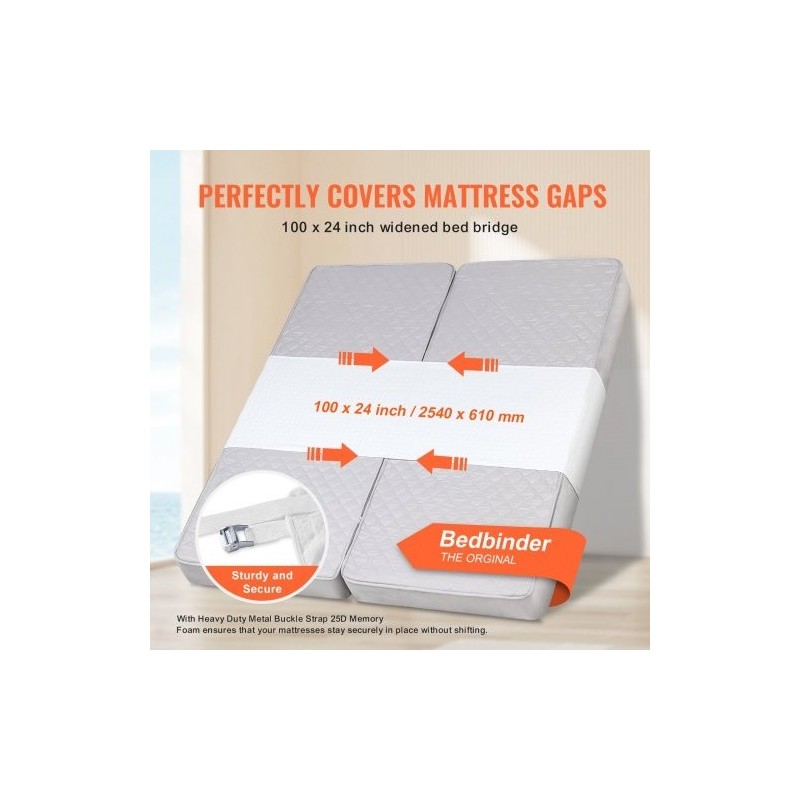 Siltapala 320 g polyesteripuuvilla 2540 x 610 mm 25D-muistivaahdolla parivuoteeseen