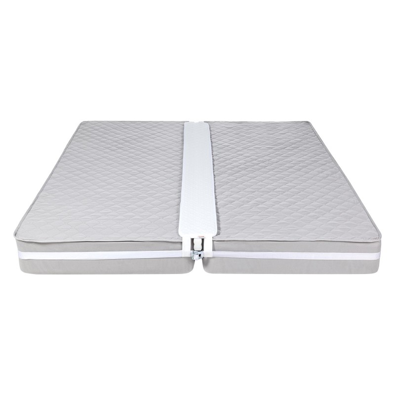 Sänkysilta kahden erillisen patjan yhdistämiseen kiinnitysremmillä polyesteripuuvilla 25D-vaahtomuovi valkoinen