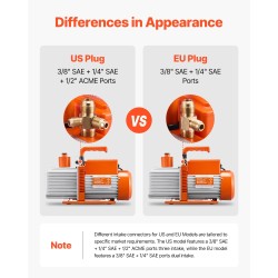 2-vaiheinen roottorityyppinen tyhjiöpumppu 533 L/min 0,2 Pa ilmastointihuoltoon ja autohuoltoon