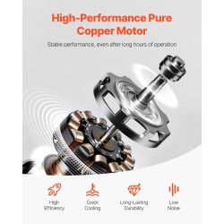 Yksivaiheinen tyhjiöpumppu 300 l/min 5 Pa kuparimoottori 280 ml