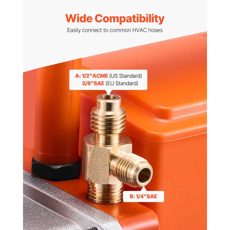 Yksivaiheinen tyhjiöpumppu 300 l/min 5 Pa kuparimoottori 280 ml