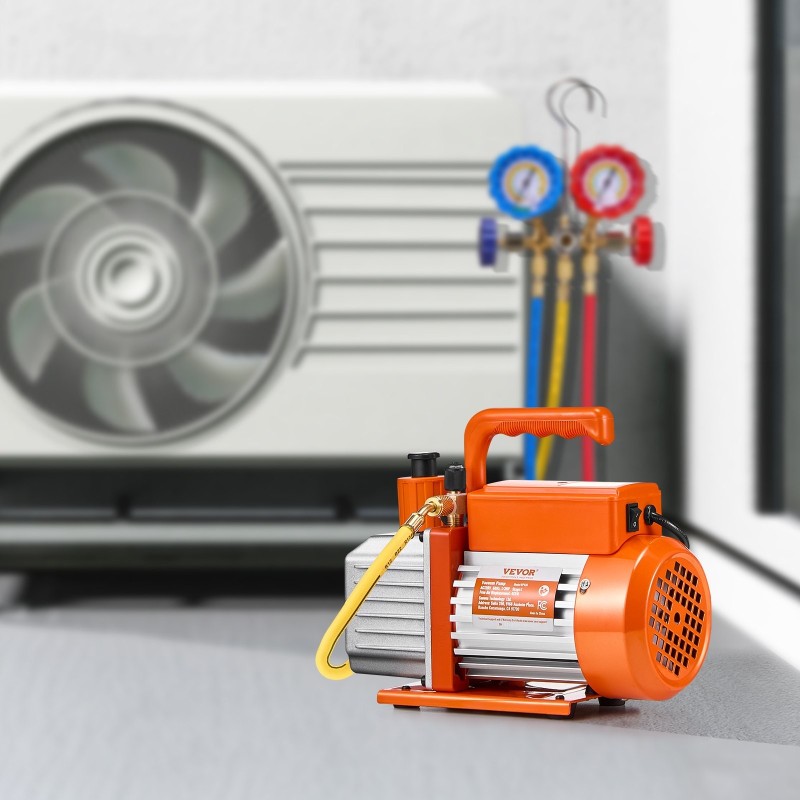 Pyörölapainen yksivaiheinen tyhjiöpumppu 4 CFM 5 Pa 150W R134a R22 R410a