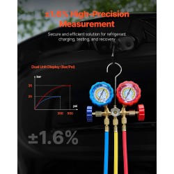Tyhjiöpumppu ja manometrisarja 3.5 CFM yksivaiheinen lamellipumppu R134a R22 R12 R502a