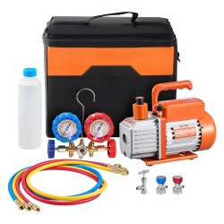 Tyhjiöpumppu ja manometrisarja 3.5 CFM yksivaiheinen lamellipumppu R134a R22 R12 R502a