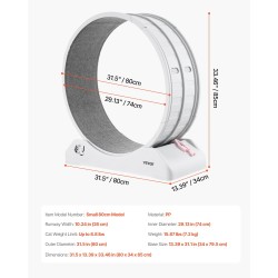 Kissan juoksupyörä PP-muovinen 80 cm hiljaiset rullat irrotettava sisämatto sopii sisäkäyttöön