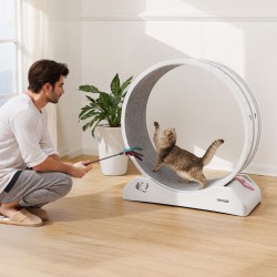 Kissan juoksupyörä PP-muovinen 80 cm hiljaiset rullat irrotettava sisämatto sopii sisäkäyttöön