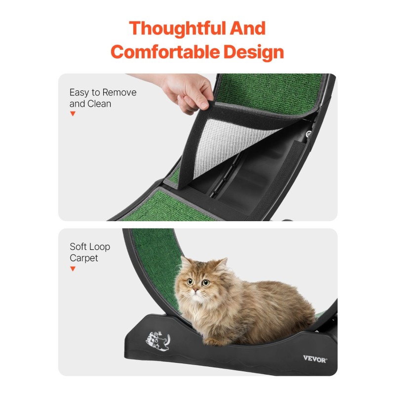 Kissojen juoksupyörä 80 cm PP-muovinen irrotettava juoksualusta sisähalkaisija 74 cm hiljainen