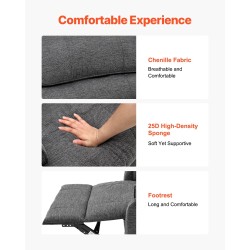 Sähkökäyttöinen nostettava lepotuoli pehmeällä verhoilulla kaksoismoottorilla hieronnalla ja lämmityksellä