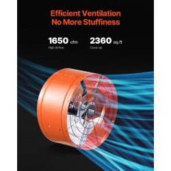 Päätyseinään asennettava 15-tuumainen poistoilmapuhallin säädettävällä termostaatilla ulkoverkolla sopii ullakolle ja