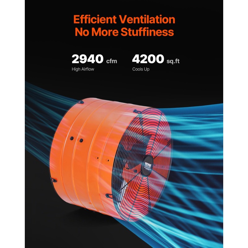 Harjakattoon asennettava poistoilmapuhallin kuusitoista tuuman ullakolle säädettävällä termostaatilla