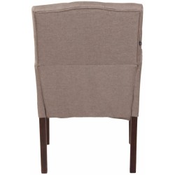 Tyylikäs chesterfield-ruokailutuoli käsinojilla ja pehmusteella