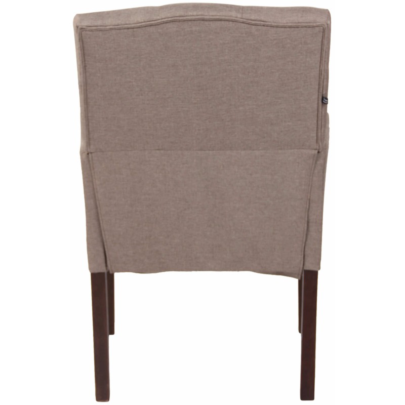 Tyylikäs chesterfield-ruokailutuoli käsinojilla ja pehmusteella